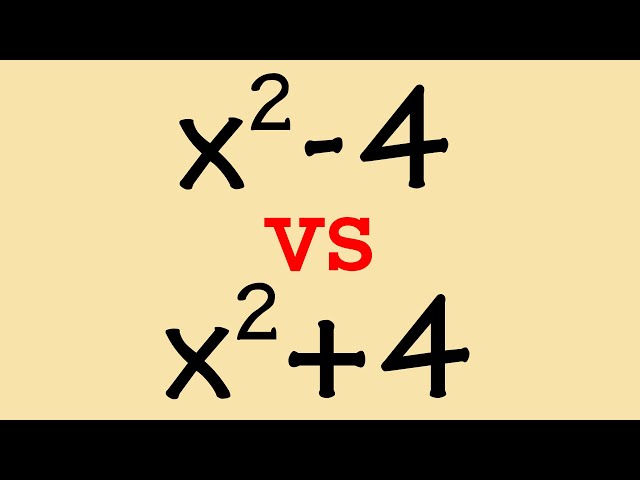 Factoring x^2-4 vs factoring x^2+4