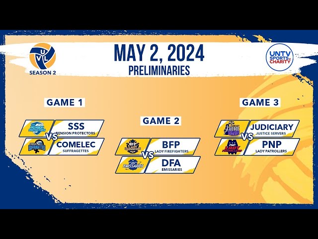 LIVE FULL GAMES: UNTV Volleyball League Season 2 Prelims at Paco Arena, Manila | May 02, 2024
