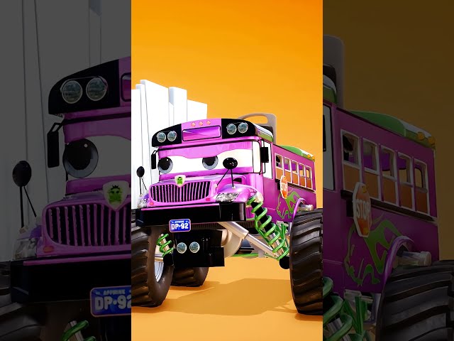 🚌🎥 Evil Bus Poster Tricks 🎬🚔🌟 #appmink #nurseryrhymes #kidssong #cartoon #kids #animation