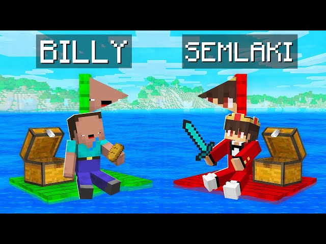 Billy Arm vs Semlaki Reich HOLZFLOß Bau Challenge in Minecraft