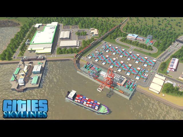 Creating a Cargo Harbour for our Cargo Ships | Cities: Skylines | Ep. 31