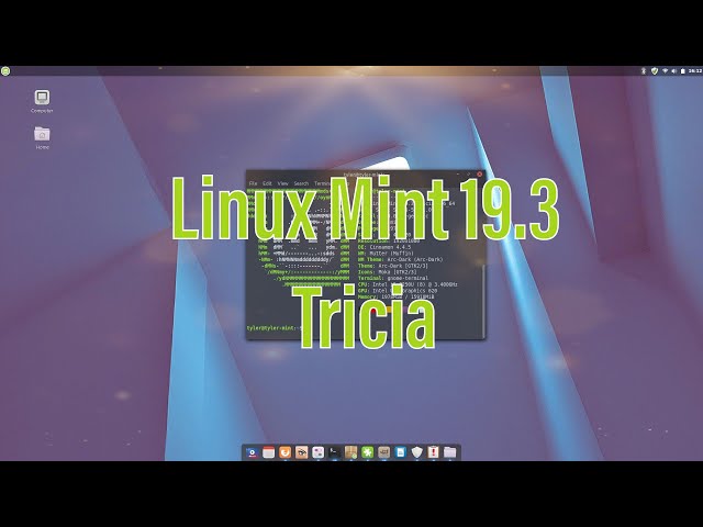Linux Mint 19.3 Tricia | Setting up and First Impressions