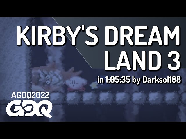 Kirby's Dream Land 3 by Darksol188 in 1:05:35 - AGDQ 2022 Online