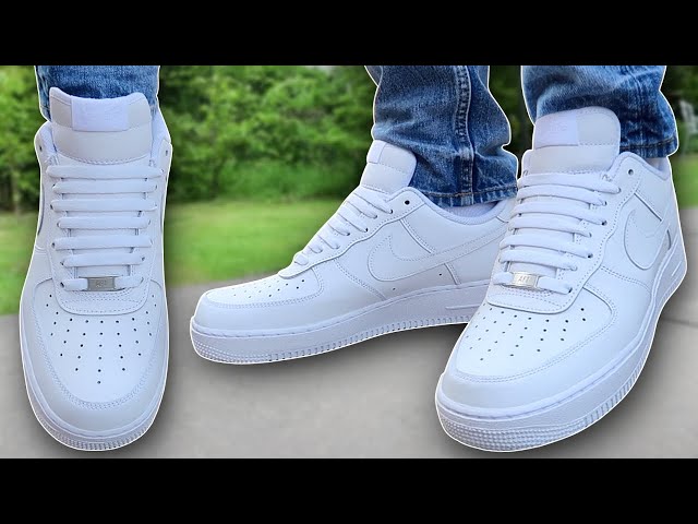 How To BAR LACE Nike Air Force 1s (BEST WAY!)