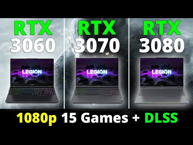 RTX 3060 Laptop vs RTX 3070 Laptop vs RTX 3080 Laptop - Part 1 - 1080p + DLSS 15 Games