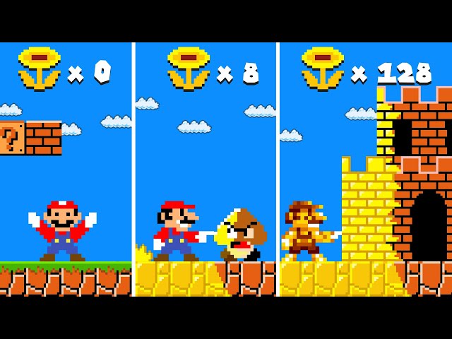 Every Gold Flower make Mario's touches Everything Turns into Gold!