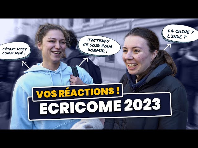 VOS RÉACTIONS AU CONCOURS ECRICOME 2023