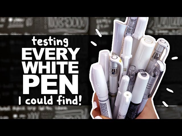 BEST & WORST WHITE PEN?! | Testing EVERY White Pen I could find! | Sakura, Uni-Ball, Sharpie, etc