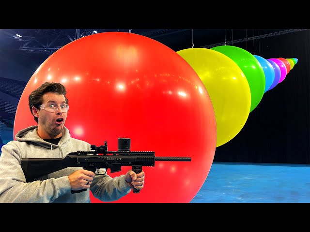 How Many Giant Balloons Stops A Paintball Gun?