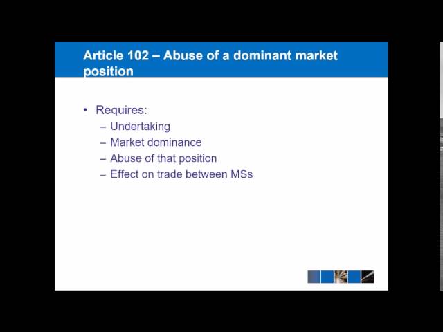 EU Competition Law - Articles 101 and 102