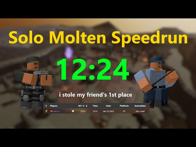 [12:24] Solo Molten NST Speedrun | Tower Defense Simulator