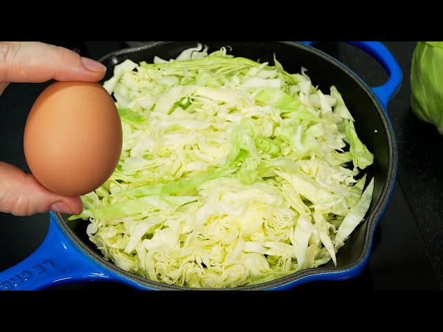 Cabbage with onions is tastier than meat! Why didn't I know this recipe? ASMR