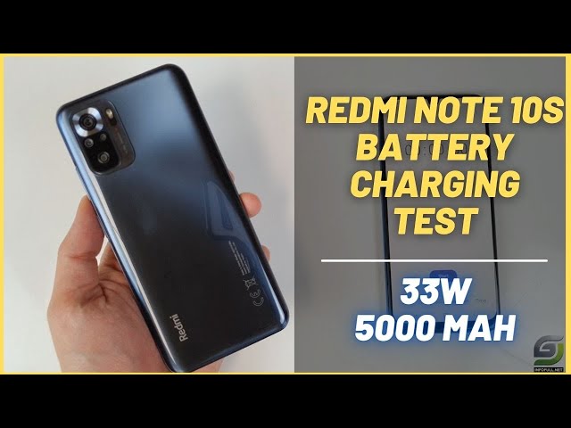 Xiaomi Redmi Note 10S Battery Charging test 0% to 100% | 33W fast charger 5000 mAh