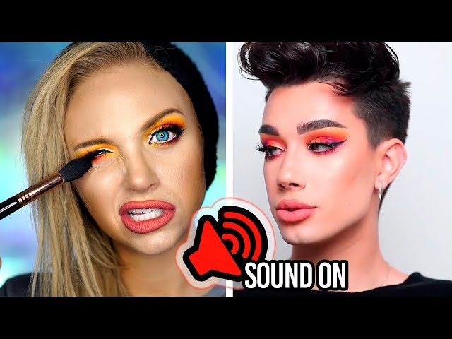 I Used ONLY THE VOICEOVER to Follow A James Charles Makeup Tutorial