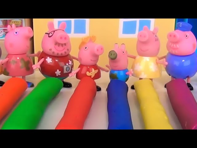 How to Make Sculpting Clay Creations with Peppa Pig & Family using Cookie Cutters