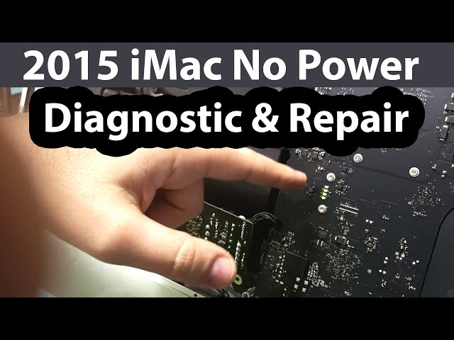 2015 iMac no power diagnostic and Broken power button cable repair.