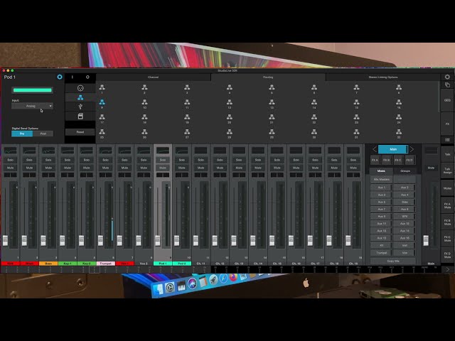 Configuring PreSonus mixer for show preparation using UC Surface