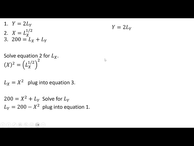 How to Derive an Equation for the Production Possibilities Frontier