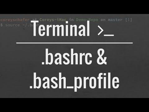 Customizing Your Terminal: .bash_profile and .bashrc files