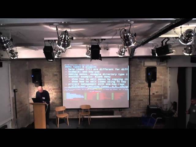 Intro to One Key- Ben Veal (Joe Bloggs) - Emacs Conference 2013 Lightning Talks
