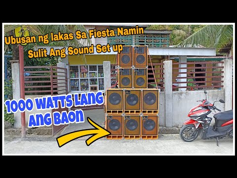 Nakisabay Ako Sa Official Sound System ng Aming Brgy.. 1000 watts 12 inches lang Ang Baon