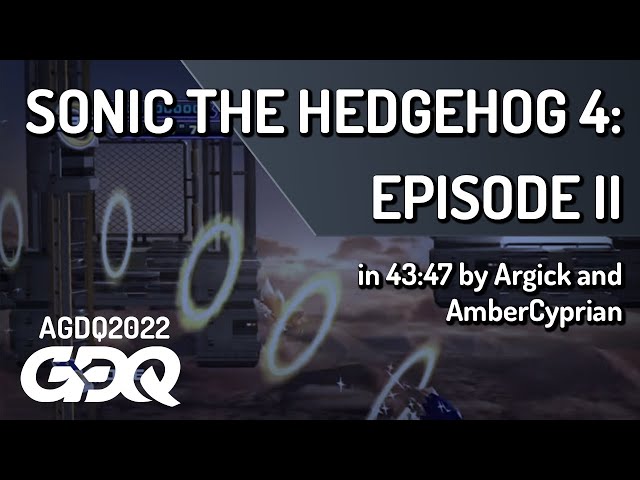 Sonic the Hedgehog 4: Episode II by Argick and AmberCyprian in 43:47 - AGDQ 2022 Online