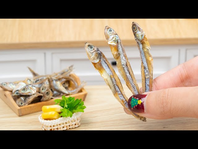 Delicious Mini Sweet and sour dry anchovies |  Most Miniature Yummy Food Recipe Compilation