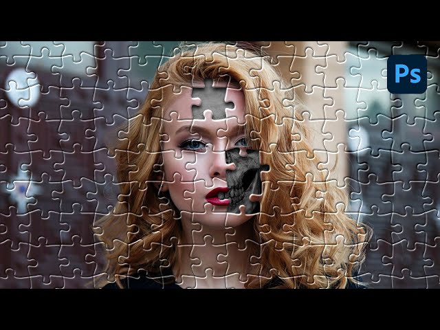 Photoshop Tutorial: How to Make a PUZZLE from a photo.