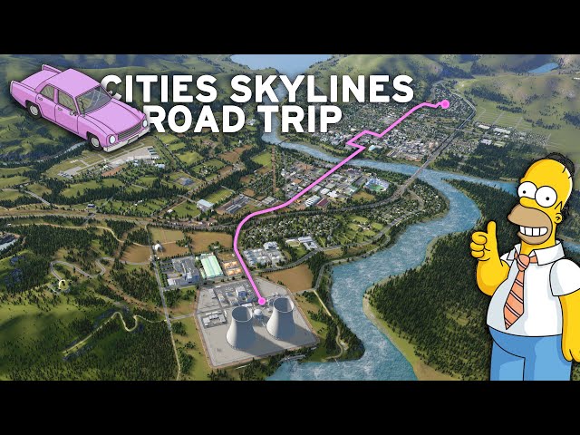 Homers Drive Home | First Person | Cities Skylines | Springfield