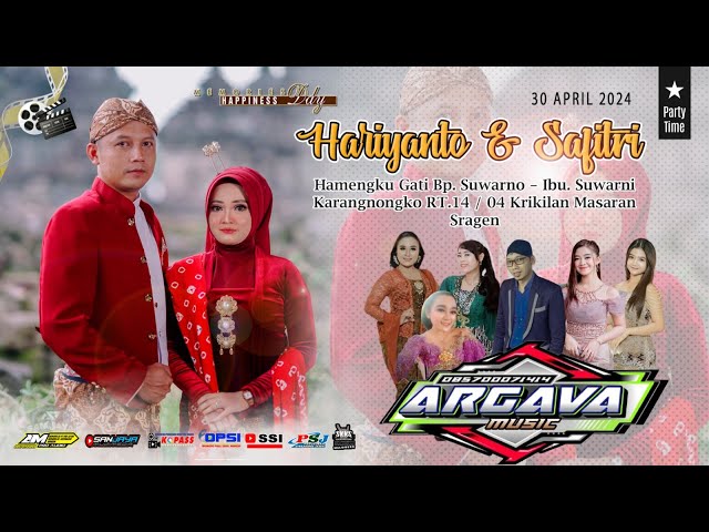 Live ARGAVA MUSIC || AM Pro audio ||  Pernikahan HARIYANTO & SAFITRI  - Karangnongko - 30/04/ 2024