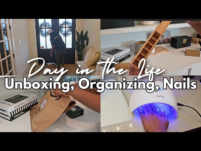 Unboxing amazon finds, organizing, DIY nails in less than 15 minutes (perfect for moms on the go!)