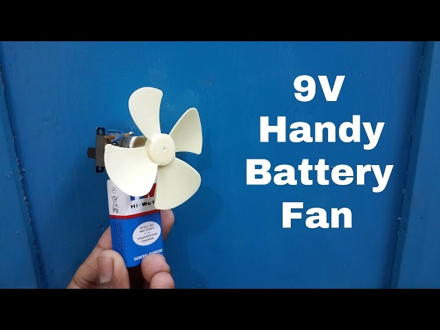 How to Make A Homemade 9V Handy Battery Fan - Cooler Fan