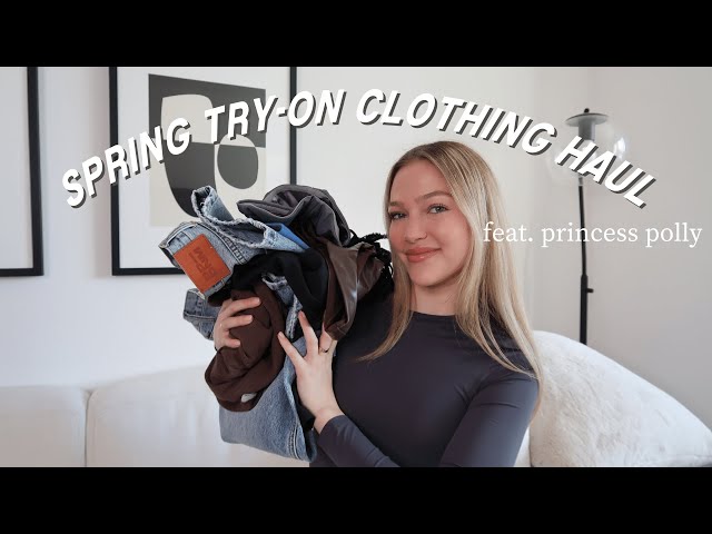 spring try-on clothing haul with princess polly | maddie cidlik