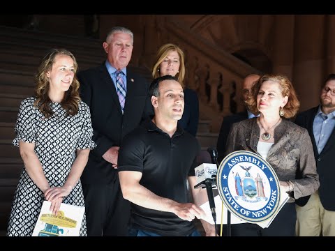 Louis speaks at press conference at New York State capitol