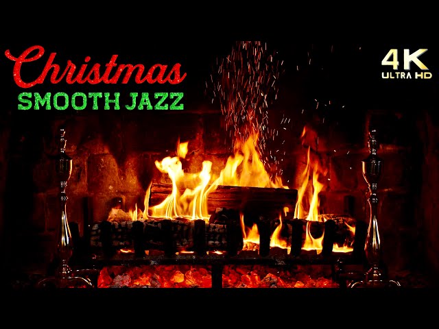 Christmas Fireplace & Smooth Jazz Christmas Music Ambience - Instrumental Christmas Jazz Ambience