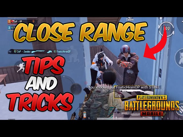Close Range Tips And Tricks in PUBG MOBILE (BEST WAY TO IMPROVE YOUR CLOSE COMBAT SKLLS)
