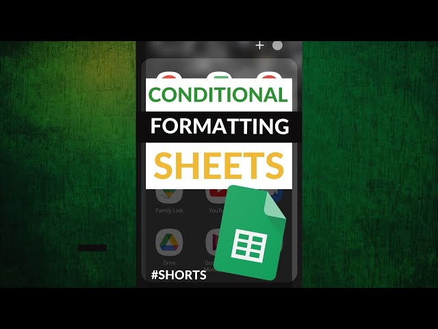 Conditional Formatting on Mobile Google Sheets #shorts