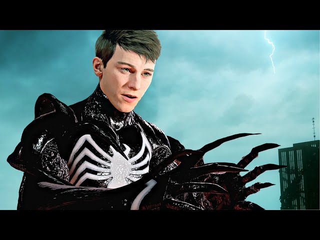 Spider-Man 2 Venom Symbiote Suit Turning Peter Evil Scene 2023 (PS5) 4K 60FPS