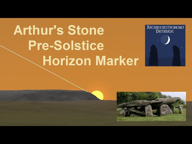 Arthur's Stone Pre-Solstice Horizon Marker