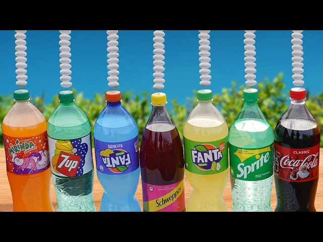 Experiment: Mentos vs Coca Cola vs Sprite vs Pepsi vs Fanta vs Mirinda vs Schweppes