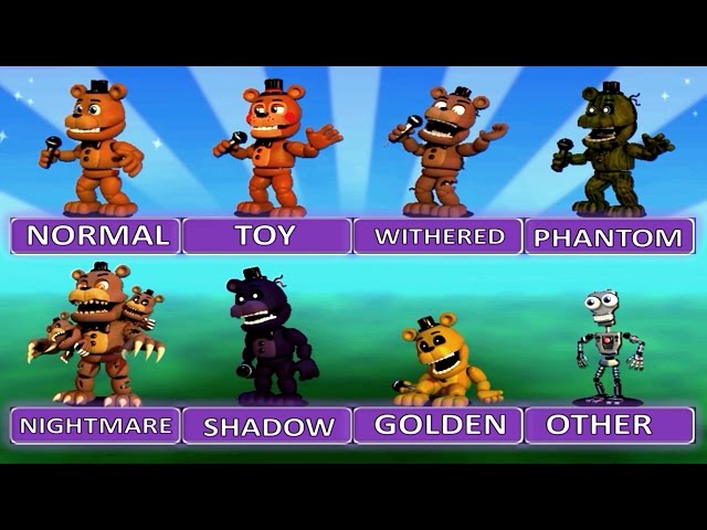 Five Nights at Freddy's World EXTRA MENU "All Characters"