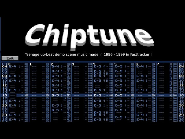 Chiptune tracker music I made in the 90s (1 Hour of Fasttracker 2, 1996-99)