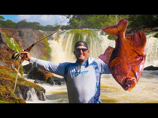 WORLDS MOST REMOTE BOW-FISHING TRIP! {Catch Clean Cook} Hunting Wild Pacu with a Bow