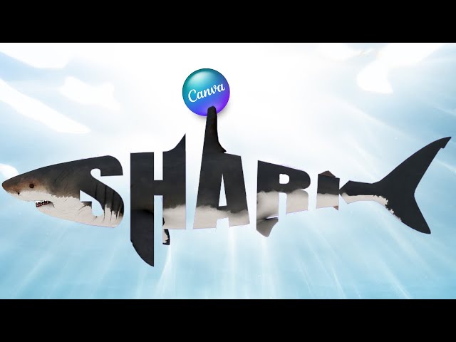 Photo Manipulation in Canva Pro - Typography Art Shark Text Effect Tutorial