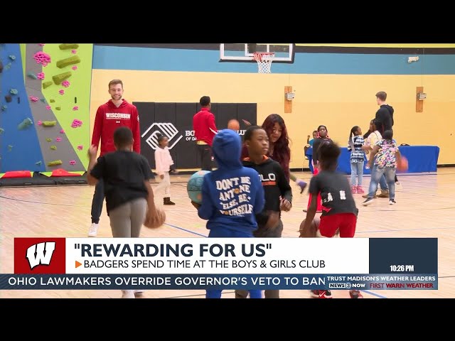 Badgers give back at Boys and Girls Club of Dane County