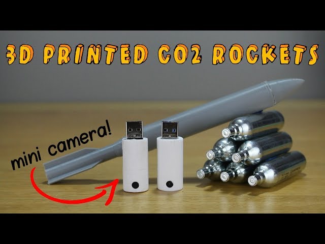 3D Printed CO2 Rockets with ONBOARD CAMERA!