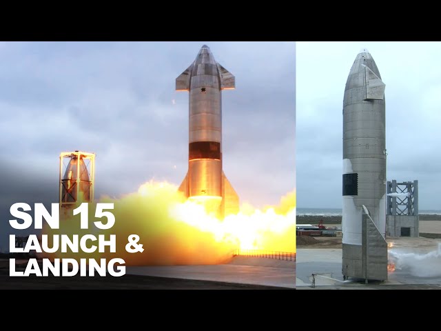 SpaceX Starship SN15 Successful Launch and Landing - 10km Altitude Flight Test