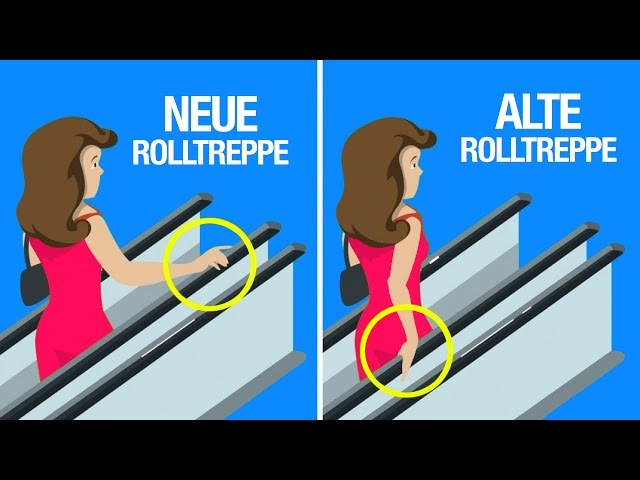 Warum der Handlauf einer Rolltreppe schneller ist