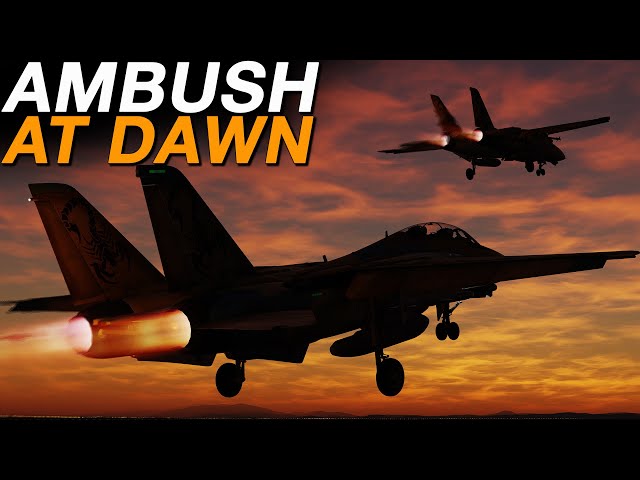 INTENSE AMBUSH Over the Strait of Hormuz! | DCS F-14A Tomcat