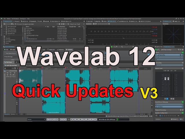 Wavelab 12 Quick Updates V3
